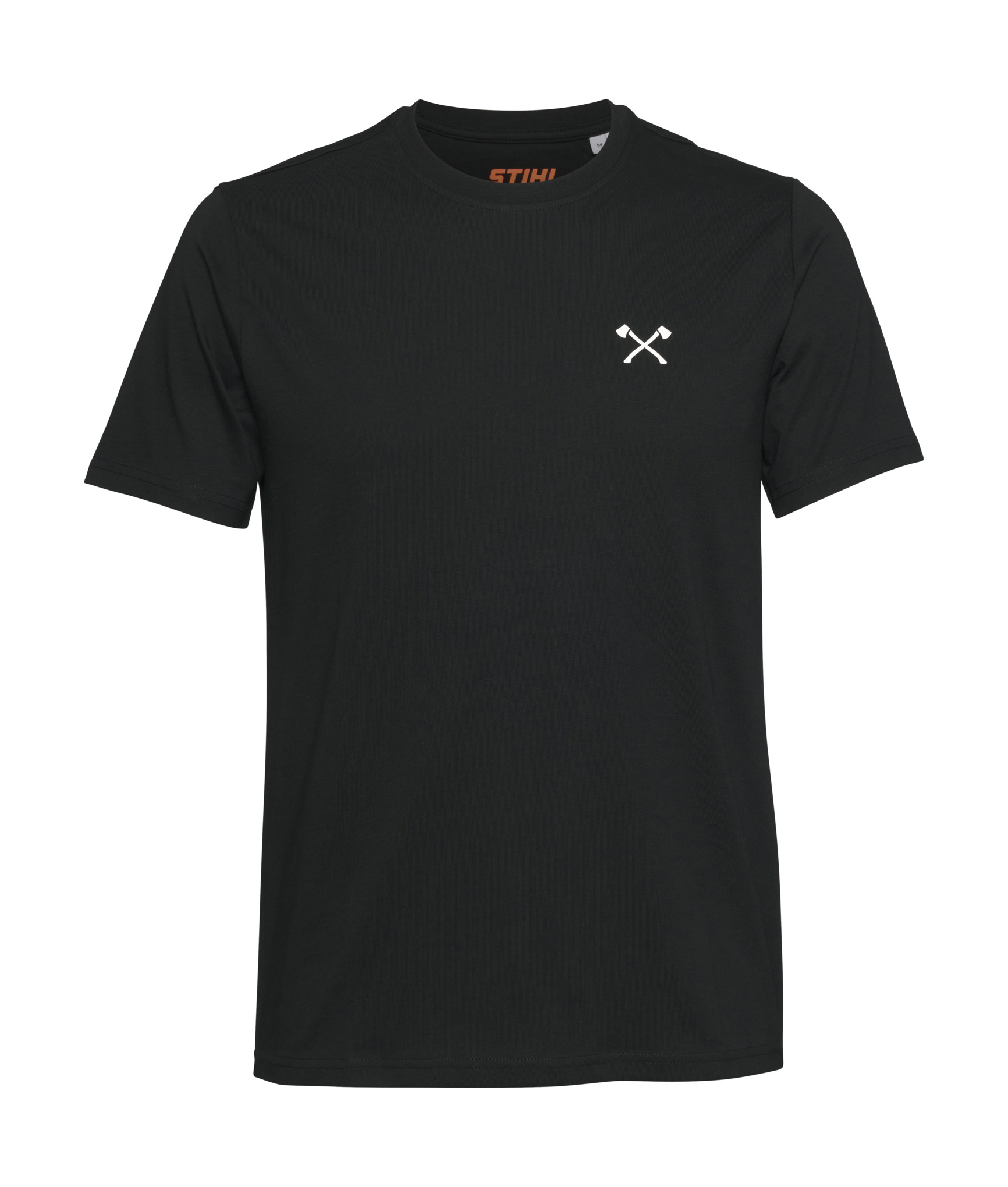 Black T-Shirt Timbersports White Axe - Unisex