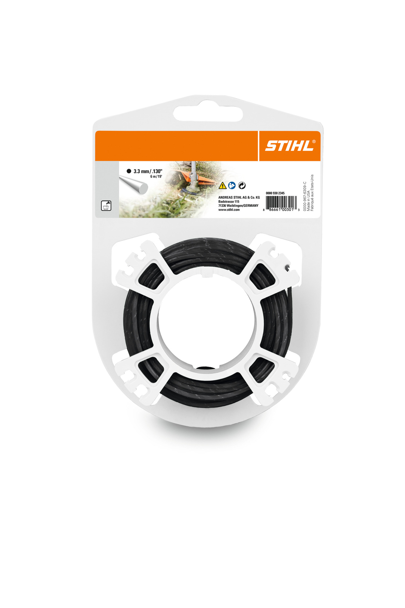 Round Mowing Nylon Line - 3.3mm